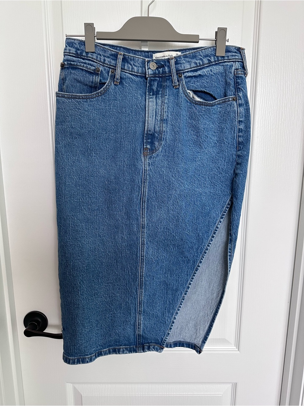 Abercrombie & Fitch Blue Denim Waistband Detail